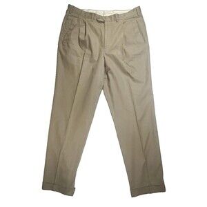 Ermenegildo Zegna Pants Mens 38 Fits Beige Chino Premium Cotton Trouser
